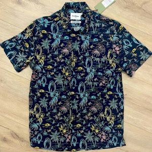 Goodfellow & Co Hawaiian Tropical Short Sleeve Button Shirt Small